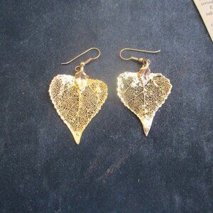 Vintage Earrings Nature's Jewelry Preserved in 24K Gold